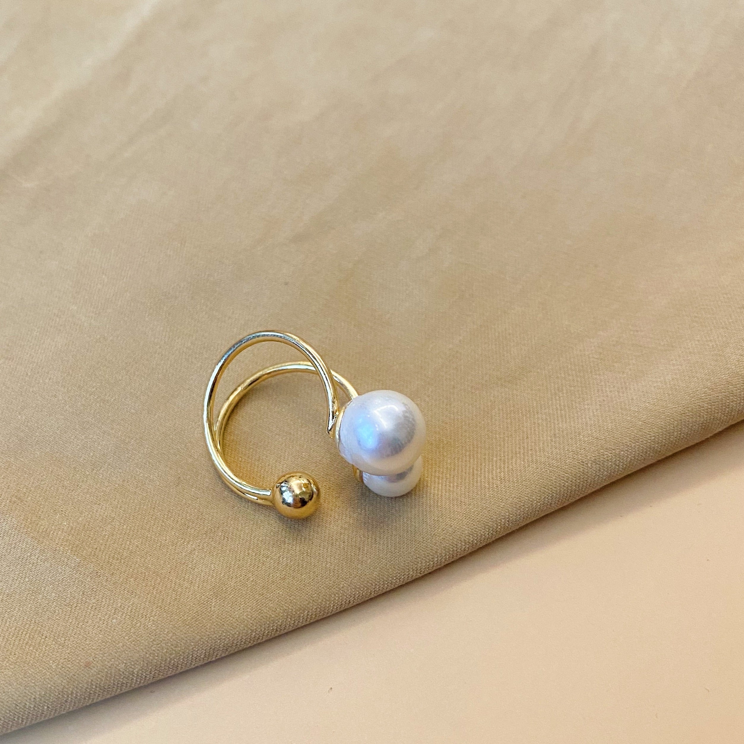 Dual Pearl Ring